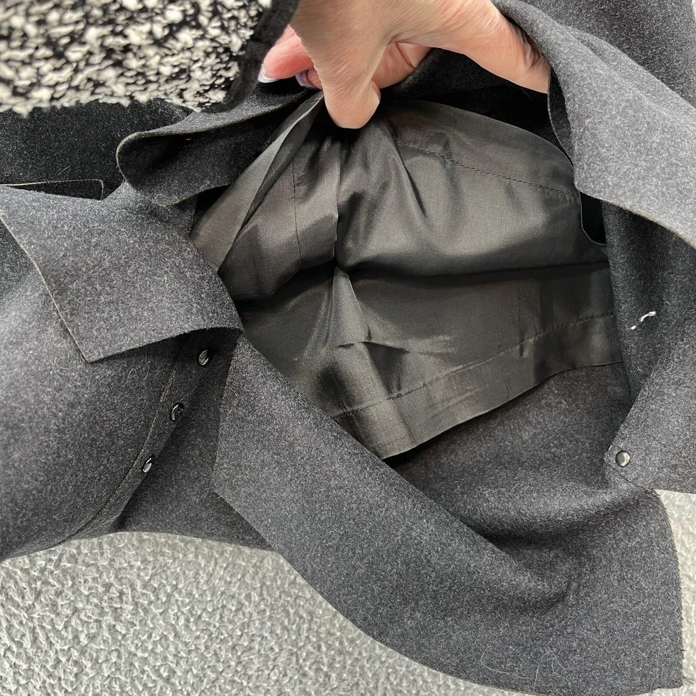 Per Se Skirt Womens 4 Gray Felt Wool Cashmere‎ Straight Pencil Retro Wiggle